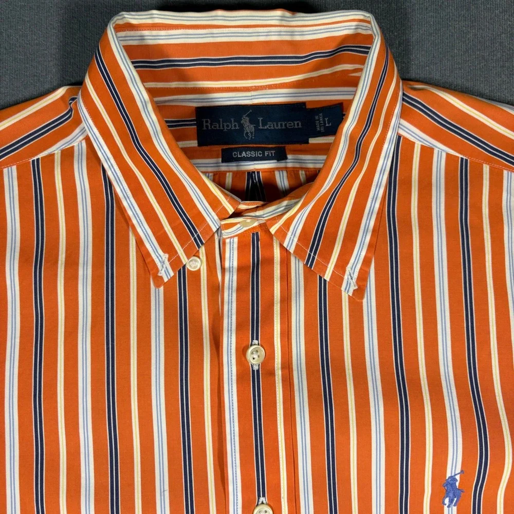 Ralph Lauren Polo Custom Fit Men's‎ Large Button Down